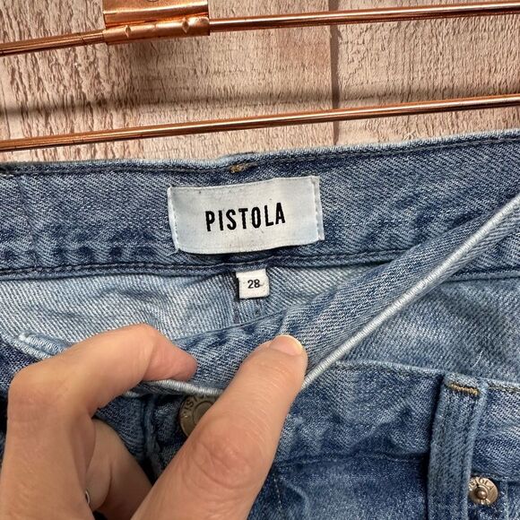 PISTOLA Bobbie mid rise loose straight leg with crossover - Picture 4 of 15